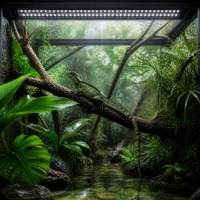 LuckyHerp JX-L24 Lampe UVB spirale 24W écologique en ABS noir à spectre complet pour terrariums de reptiles (serpents et lézards)