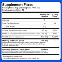 Supplément liquide de mise au point neurologique personnalisé OEM/ODM Supplément nootropique pour booster le cerveau pour la fonction cognitive, la mémoire et la concentration