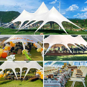 Toldo de Lona Impermeable Extra Grande con <span class=keywords><strong>Tres</strong></span> <span class=keywords><strong>Picos</strong></span>, Tipo Lotus, con Bolsa para Poste, para Acampar al Aire Libre - Product Image 5