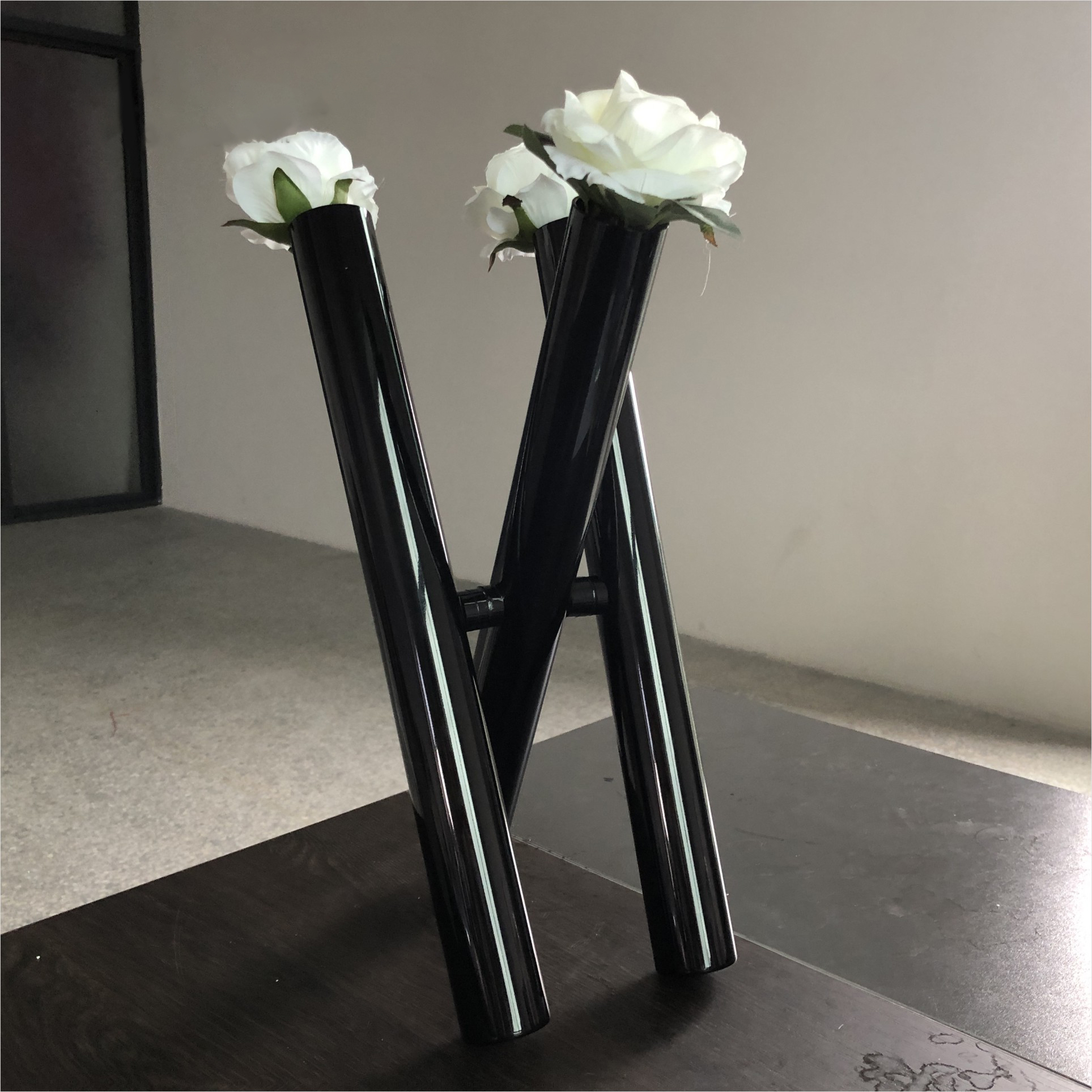 Свадебные хрустальные бутоны настоящие цветы для стола X-ваза черные вазы Прозрачные Стеклянные Цилиндрические цветочные вазы для свадебного украшения дома