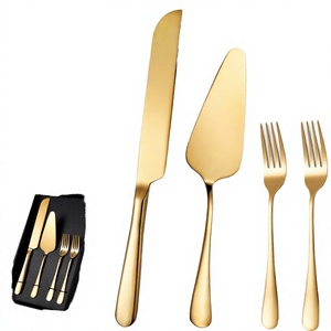 Birthday & Wedding Cake Server Set with Stainless Steel Knife Shovel Gift Box-2-Piece Hand Wash Only - Product Image 4