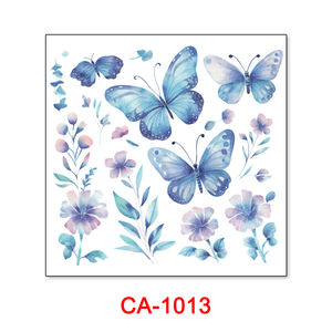 Nouveaux Designs Mignons Papillon Étoiles Lune Animaux Marins Fleur Corps Étanche Coloré Faux Visage Paillettes Enfants Tatouage Temporaire - Product Image 5