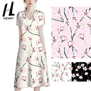 Tessuto Rayon stampato floreale Top quality Henry tessuto ecologico più venduto per gonna abito indumento