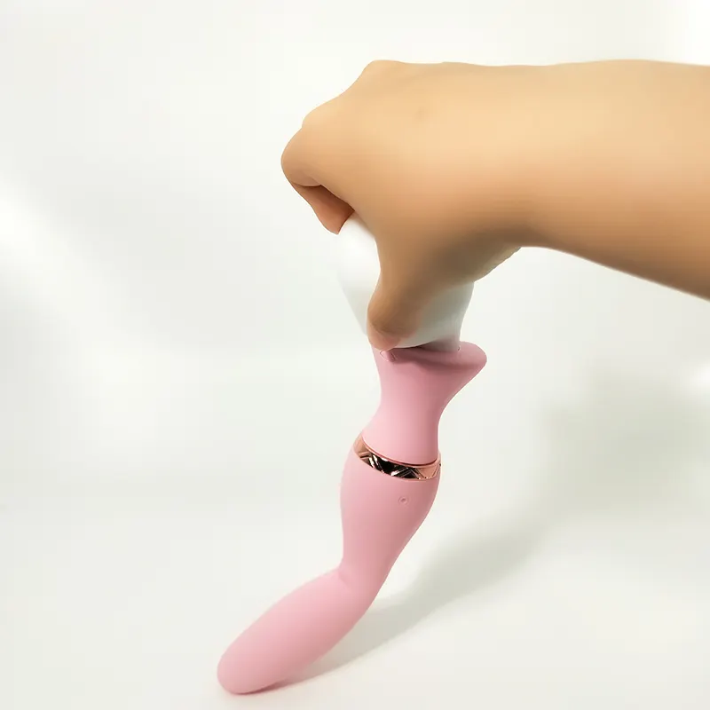 Nuovo vibratore magico clitoride/vibratore bacchetta/vibratore a doppia testa rosa masturbazione giocattoli sessuali G stimolazione Spot vibratore in Silicone