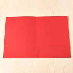 Custom Hot Stamping Paper Presentation Folder Printing With Pocket And Business Card Slot