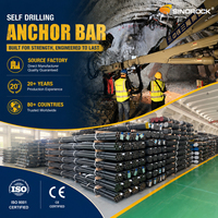 Boulons d'ancrage autoperceurs galvanisés Sinorock T52 T103 IBO entièrement filetés de haute qualité pour tunnels et poteaux de soutènement