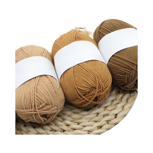 ไหมฝ้ายสลับสีธรรมชาติแบบคลาสสิก 4ply 50 กรัม 125 เมตร สีพื้น 100% ฝ้ายรีไซเคิล สำหรับถักไหมพรม DIY งานถักมือ เสื้อผ้า - Product Image 4