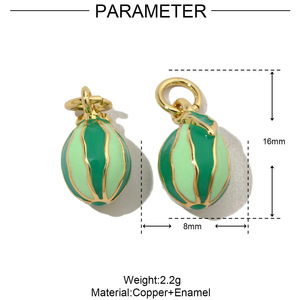 จี้ผลไม้ 3 มิติ รุ่นเฟียสต้า |   จี้เคลือบทอง 18K สำหรับทำเครื่องประดับ |   ไอเดียสำหรับทำสร้อยข้อมือและสร้อยคอแบบ DIY - Product Image 6