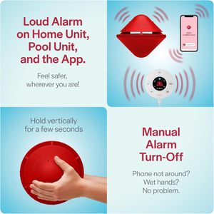 Alarma para Piscina Lifebuoy F2208 Certificada |   Dispositivo de Seguridad Flotante con Alertas por Aplicación y Control por Voz con <span class=keywords><strong>Alexa</strong></span> |   Piscinas de 2.4GHz - Product Image 6