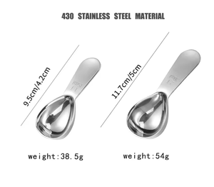 Juego de Cucharas Medidoras de Café con Logotipo Personalizado, 15 <span class=keywords><strong>ml</strong></span> y <span class=keywords><strong>30</strong></span> <span class=keywords><strong>ml</strong></span>, de Acero Inoxidable con Mango Corto - Product Image 6