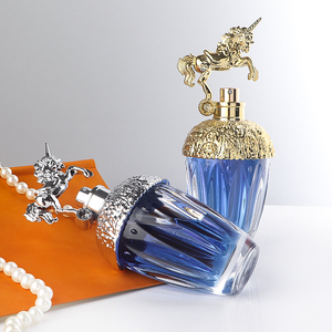 Sang Trọng 80Ml Rỗng Nước Hoa Chai Thủy Tinh <span class=keywords><strong>Unicorn</strong></span> Theo Chủ Đề Cap Hạt dẻ Hình Nước Hoa Phun Container Eau De Parfum Chai - Product Image 3