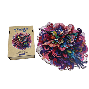 Adultes Colibri Jardin 300 pièces <span class=keywords><strong>Puzzle</strong></span> en bois Art floral des oiseaux pour la thérapie de soulagement du stress et la pleine conscience Décoration intérieure - Product Image 2