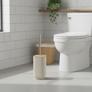 Commercio all'ingrosso eco-friendly Beige PP e bambù 36x95x95cm scopino con supporto per la cucina e il bagno di pulizia a mano progettato - Product Image 3