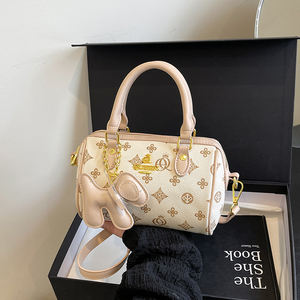 Sac à main Boston à motif géométrique tendance. Fabriqué en matériau PU de haute qualité. Convient à un usage quotidien.21 - Product Image 6