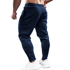 Wholesale 79% cotton, 14% Polyester, 7% Spandex Men's <b>Summer</b> Casual Athletic Outdoor Jogger <b>Pants</b> Ankle Zipper Design Long <b>Pants</b> - Product Image 2