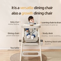 Chaise Haute Multifonctionnelle Pliable et Portable, Chaise de Repas Double Usage, Siège Rehausseur pour Enfants et Bébés