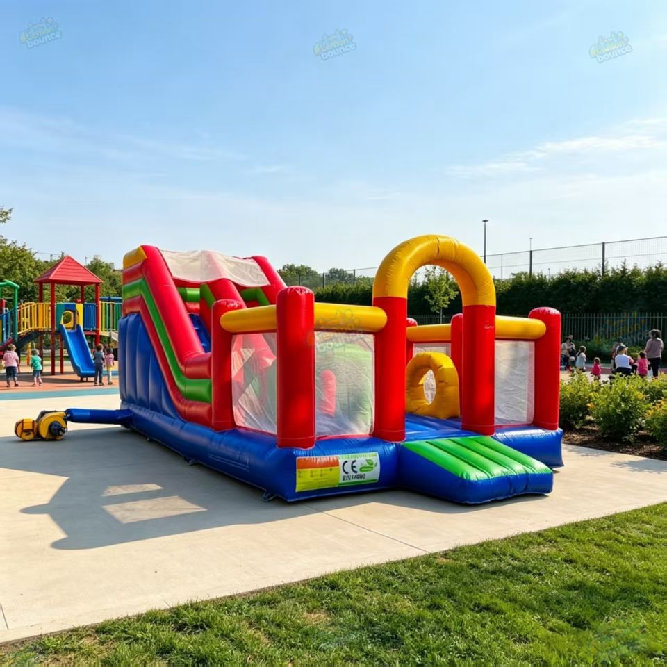 Bright Color Arch Inflatable Obstacle Bounce House Kids PVC Race ...