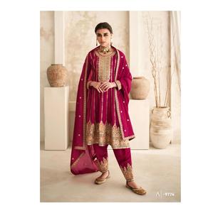 Exclusively Trending Ramani <b>Silk</b> Salwar Kameez Suit with Dupatta for Special Occasion Available at Wholesale Price - Product Image 1