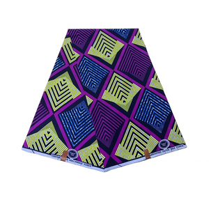 迪拜服装热卖蜡印真丝蜡染面料批发 - Product Image 5