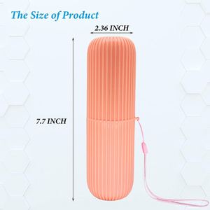 Estuche de Viaje Portátil Rectangular de Plástico PP para Cepillos de Dientes, Organizador de Pasta Dental, Soporte para Vasos de Enjuague Bucal, Diseño Moderno - Product Image 2