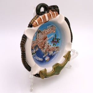 Groothandel Kroatische Souvenir Keramische Ronde Asbak - Product Image 6