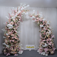 Vente en gros de décorations de mariage romantiques artificielles arc de décoration de mariage en soie décorations de canapé