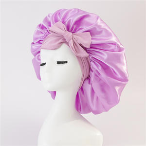 Chapeau rond en ruban imprimé léopard pour femme Arc comme beauté <span class=keywords><strong>et</strong></span> soin des cheveux Bonnet à larges bords Bonnet de sommeil Bonnet Durag - Product Image 3