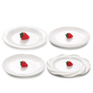 Haute qualité incassable <span class=keywords><strong>blanc</strong></span> <span class=keywords><strong>carré</strong></span> forme différente 100% mélamine pâtes Snack gâteau plat de service assiette - Product Image 2
