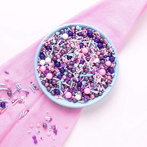 Perlas de Azúcar Comestibles en Colores <span class=keywords><strong>Pastel</strong></span> Rosa, Morado y Azul, Mezcla de Chispas Decorativas Comestibles - Product Image 6