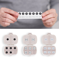 Portable 8 compartiments voyage pilule organisateur étanche à l'humidité petite boîte à pilules en plastique paille de blé poche médecine/vitamine étui