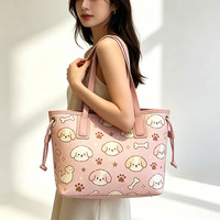 Sac à main pour femme grande capacité, simple et élégant, nouvelle collection 2026, motif dessin animé, sac à bandoulière de niche pour femme
