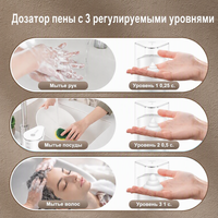 Distributeur de savon intelligent rechargeable, machine à mousse automatique pour le lavage des mains, batterie USB portable pour salle de bain, hôtel, usage domestique