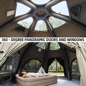 Tente <span class=keywords><strong>gonflable</strong></span> de camping familiale grand format, imperméable, durable et hermétique pour l'extérieur - Product Image 4