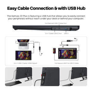 <span class=keywords><strong>Huion</strong></span> 21,5 pulgadas <span class=keywords><strong>KAMVAS</strong></span> <span class=keywords><strong>22</strong></span> plus completa USB-C soporte digital dibujo gráfico tablet monitor - Product Image 6