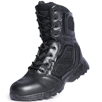 Prix usine bottes tactiques noires pour hommes femmes cuir antidérapant et respirant cheville chaussures de randonnée pour la randonnée en plein air