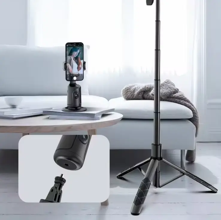 Follow-up Manufacturer Intelligent Facial Recognition 360 Mobile Pan Tilt Live Streaming Selfie Tool Panoramic