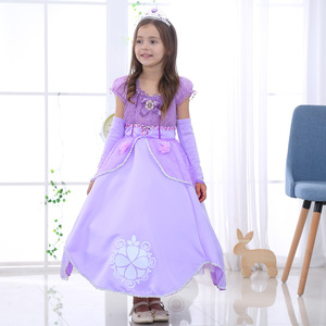 6002 Costume da Principessa Sofia per Bambini, Abito da Festa, Vestito Cosplay all'Ingrosso, Abito Vaporoso per Bambina - Product Image 5