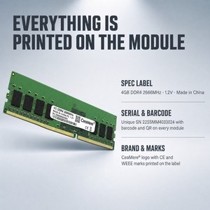 CeaMere Wholesale Desktop Computer Parts Gaming DDR4 4GB/8GB/16GB/32GB UDIMM Memory <strong>RAM</strong> 3200Mhz/2400Mhz/2666Mhz Used for PC - Product Image 2