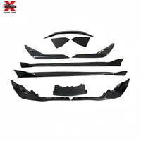 Kit aérodynamique en fibre de carbone style TRD : Lame avant, jupes latérales, canards arrière, garnitures de portières, aileron arrière pour Toyota Supra A90 A91 2019-2025