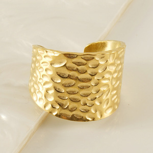 ZOGXIN Hammered Gold <b>Ring</b> <b>Adjustable</b> Open Band Unisex Index Finger Jewelry Gift - Product Image 4