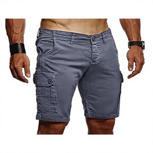 <b>Men's</b> Cotton Cargo <b>Shorts</b> Solid Color Knee Length Multi <b>Pocket</b> Casual <b>Shorts</b> for Outdoor Wear - Product Image 2
