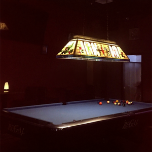 Lámpara de Billar Tiffany de Cristal, Estilo Europeo, LED 2700K, Luz Blanca Cálida Suave, Forma Rectangular de 100CM, en Oferta - Product Image 1