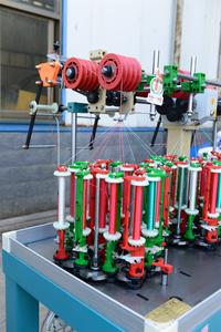 XUZHOU HENGHUI KBL-16-4-90 16 broches 4 têtes cordon élastique lacet dessin chaîne tressage machine prix - Product Image 4