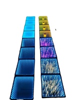 Piste de danse LED lumineuse 3D effet miroir DMX512, contrôlée externement, étanche, portable, durable, pour intérieur/extérieur, discothèque, bar, scène