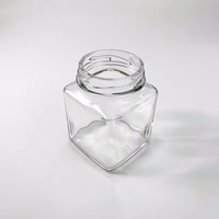 Toples kaca bening kualitas tinggi langsung dari pabrik 100ml 150ml 200ml wadah saus dengan tutup untuk Jam madu langsung dari produsen