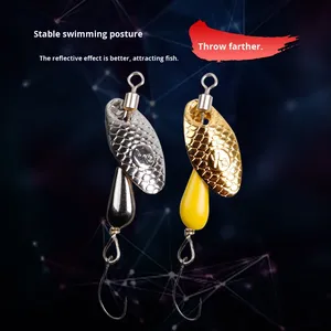 Esca Rotante in Metallo con Paillettes 5,5cm/2,8g Spinner a Lunga Gittata per Pesca in Acqua Dolce con Ami - Product Image 3