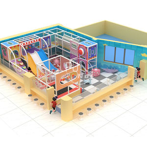 Peralatan taman hiburan dalam ruangan anak-anak, taman bermain dalam ruangan interaktif dengan trampolin - Product Image 4