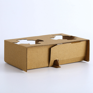 Оптовая продажа, изготовленный на заказ экологически чистый 1/2/4 гофрированный картонный подстаканник для кофейного чая, матовая печать ламинирования для пищевых продуктов - Product Image 4