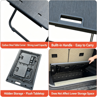 Table et chaise multifonctionnelles pliantes pour coffre de voiture ICAR V23, accessoires de camping en plein air pour coffre arrière