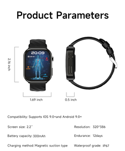 <span class=keywords><strong>Montre</strong></span> <span class=keywords><strong>connectée</strong></span> de santé U13, appels Bluetooth, écran IPS incurvé 3D de 2,1 pouces, moniteur de fréquence cardiaque en temps réel, application pour hommes et femmes, montres intelligentes - Product Image 4